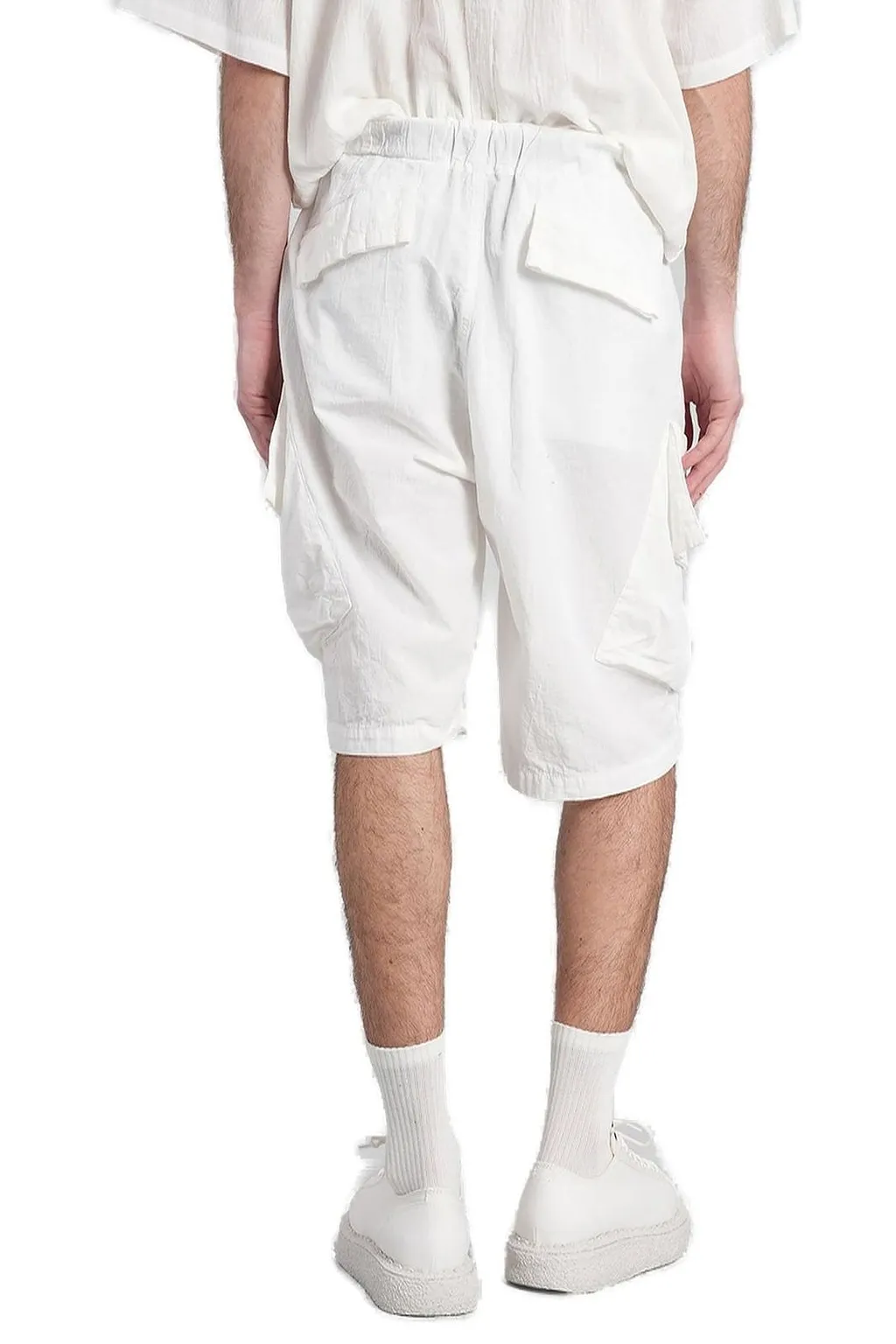 Undercover Logo Printed Belted Cargo Shorts