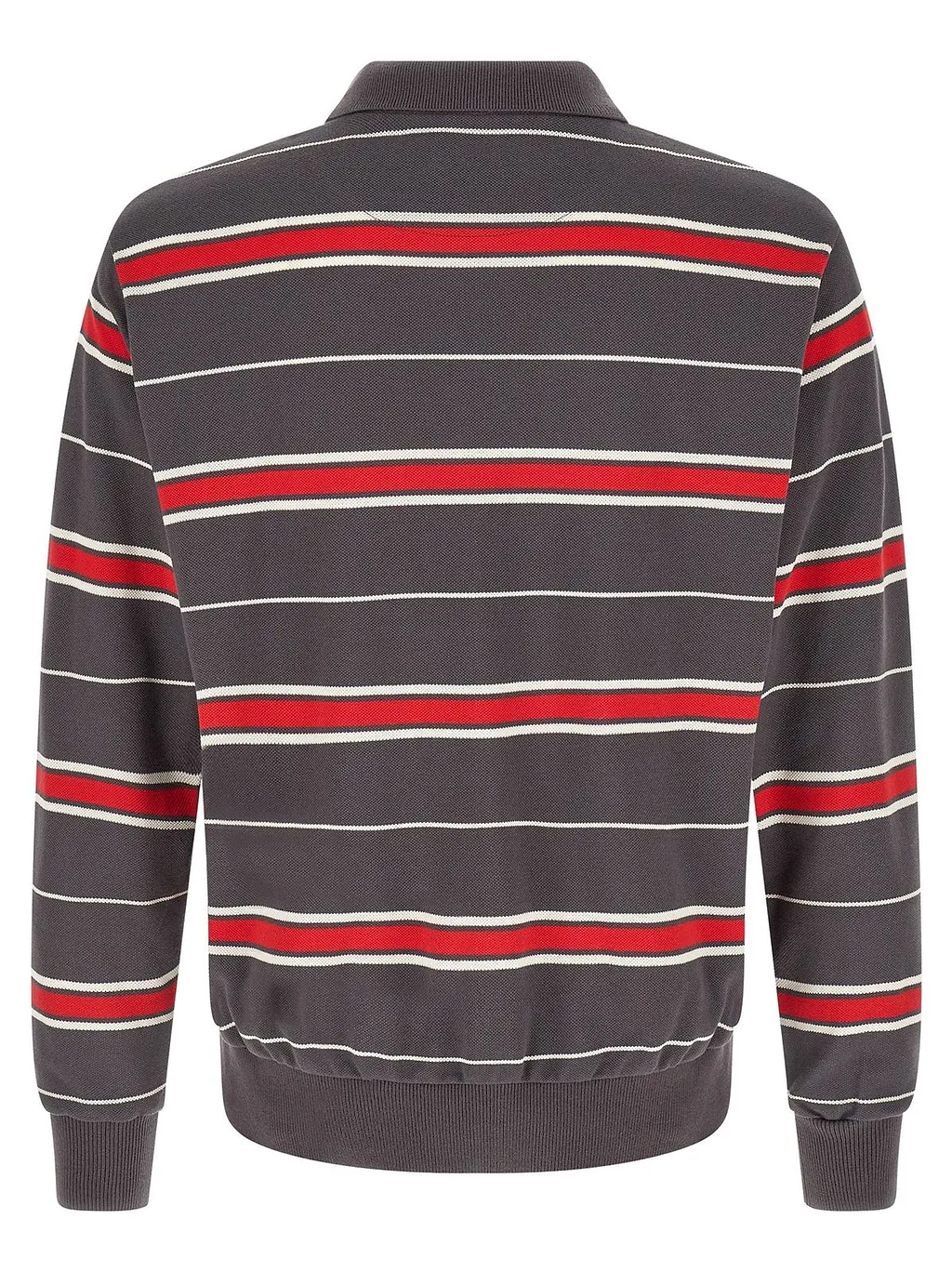 Undercover Striped Long-Sleeve Polo Shirt