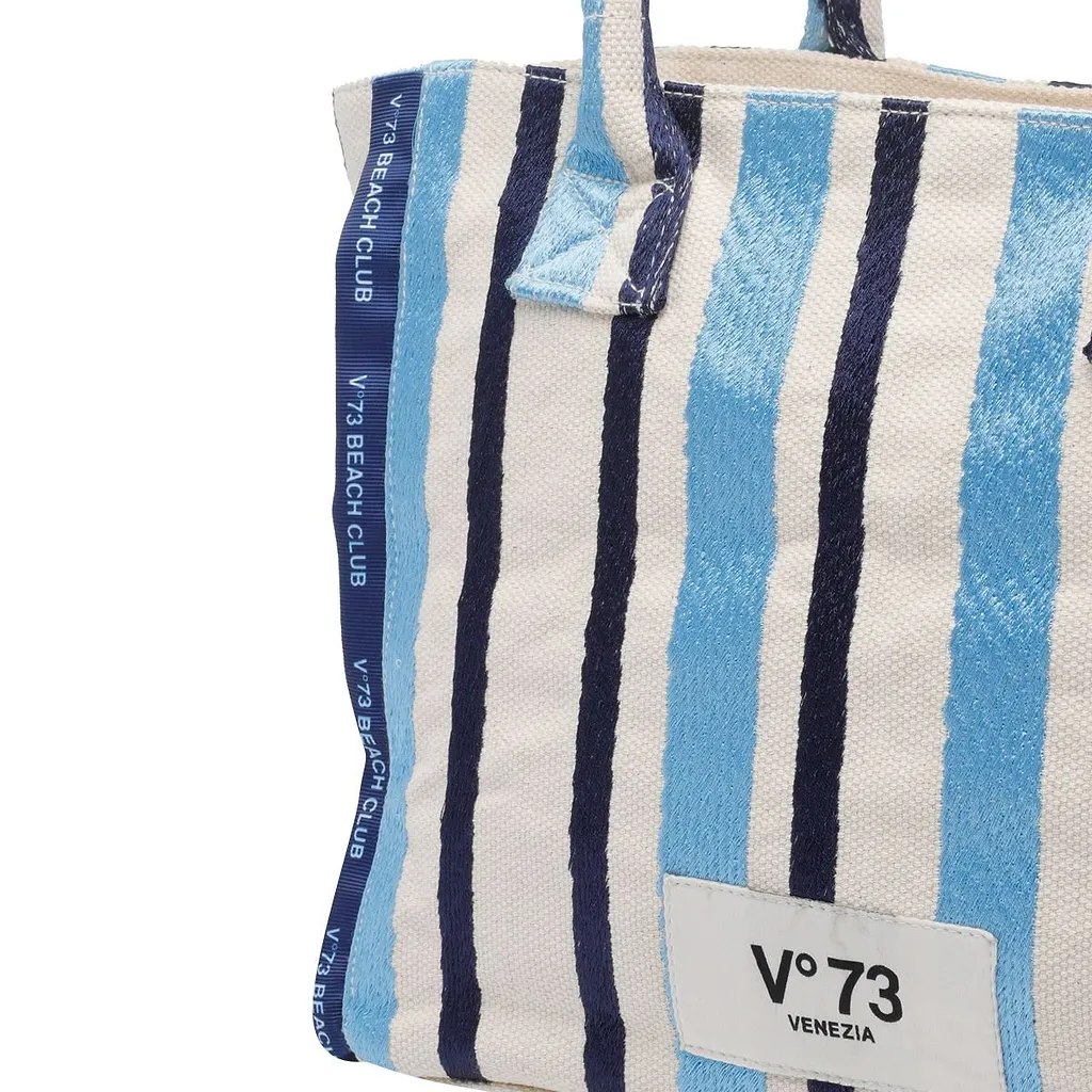 V73 Ilene Striped Tote Bag
