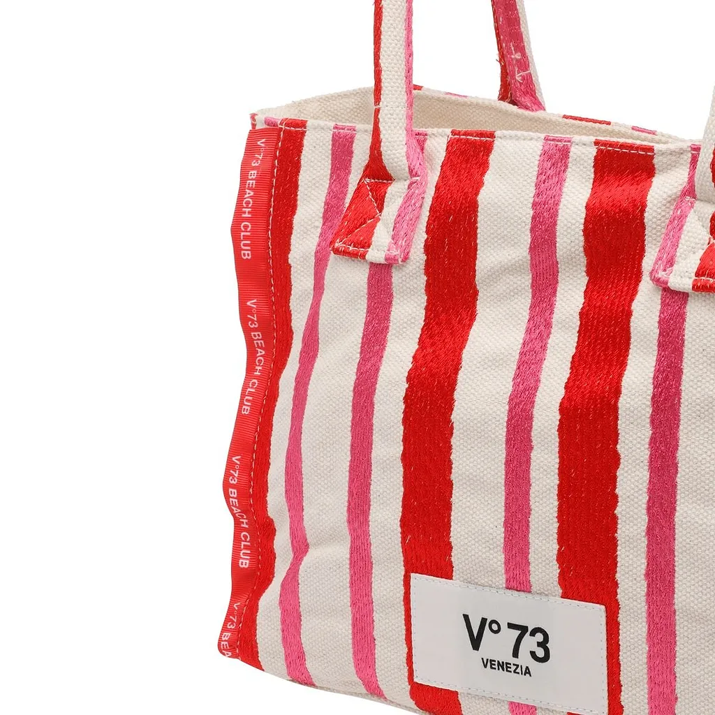 V73 Ilene Striped Tote Bag