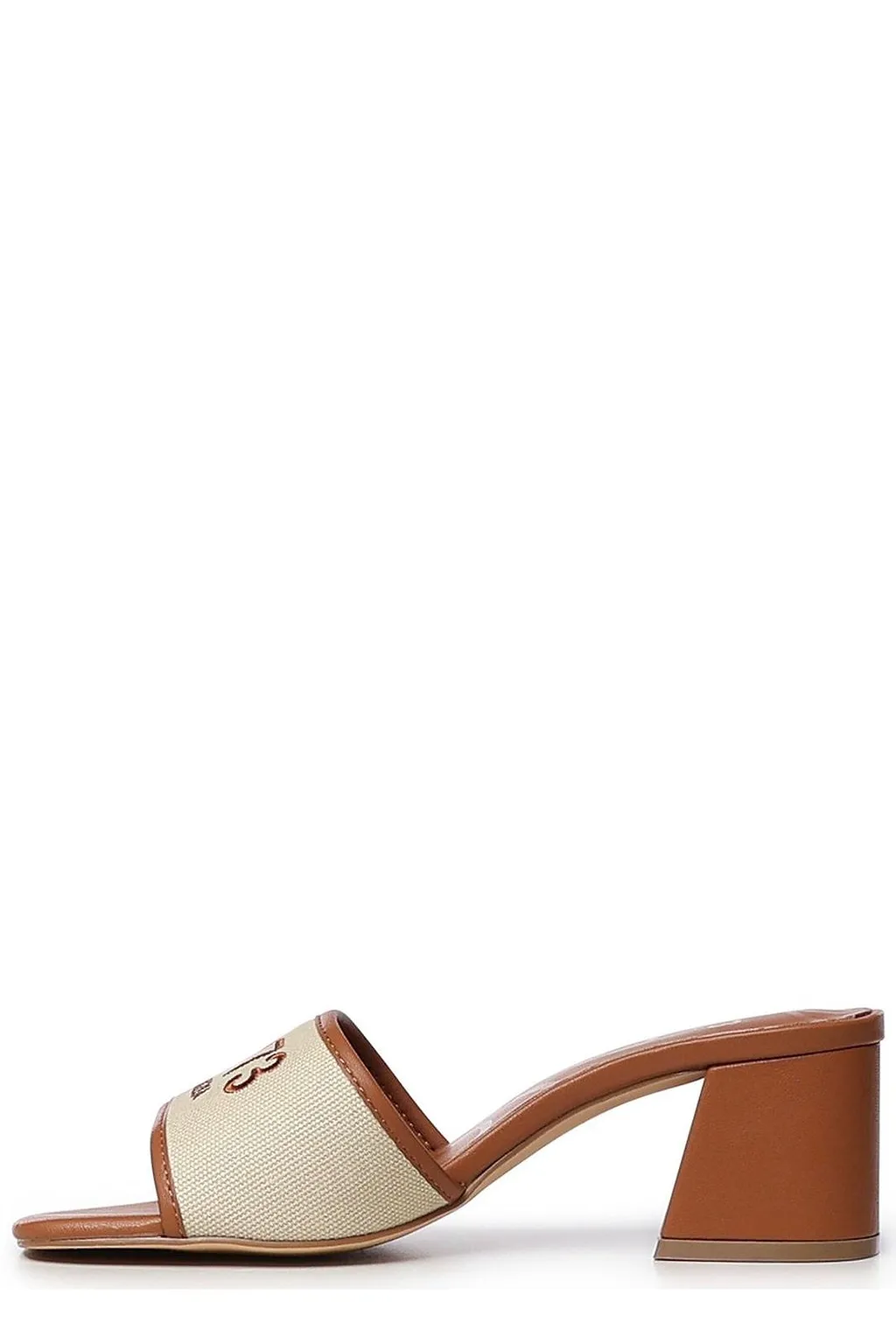 V73 Logo Block Heel Mules