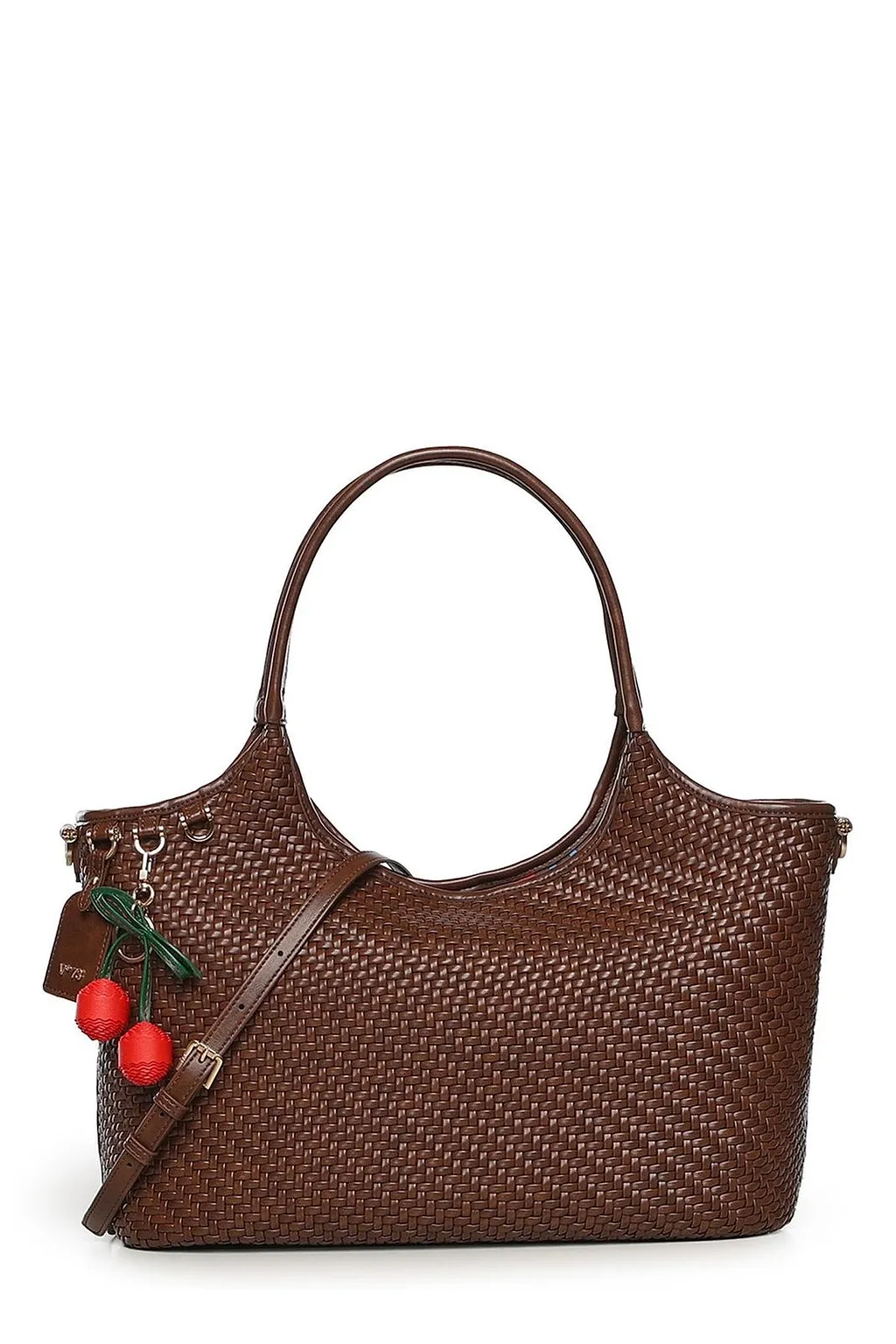 V73 Woven Charm Shoulder Bag