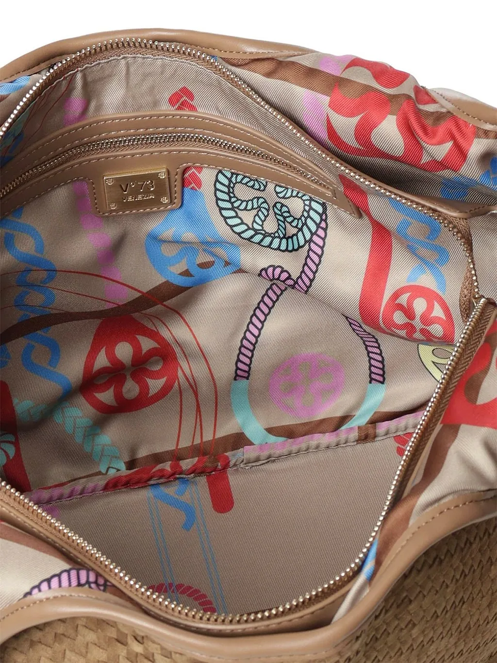 V73 Woven Charm Tote Bag