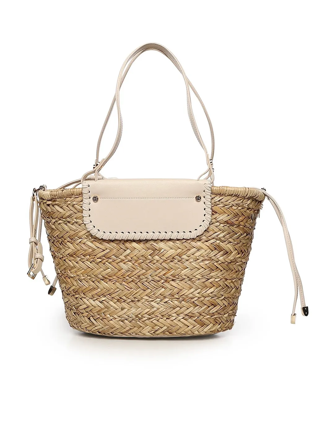 V73 Woven Drawstring Tote Bag