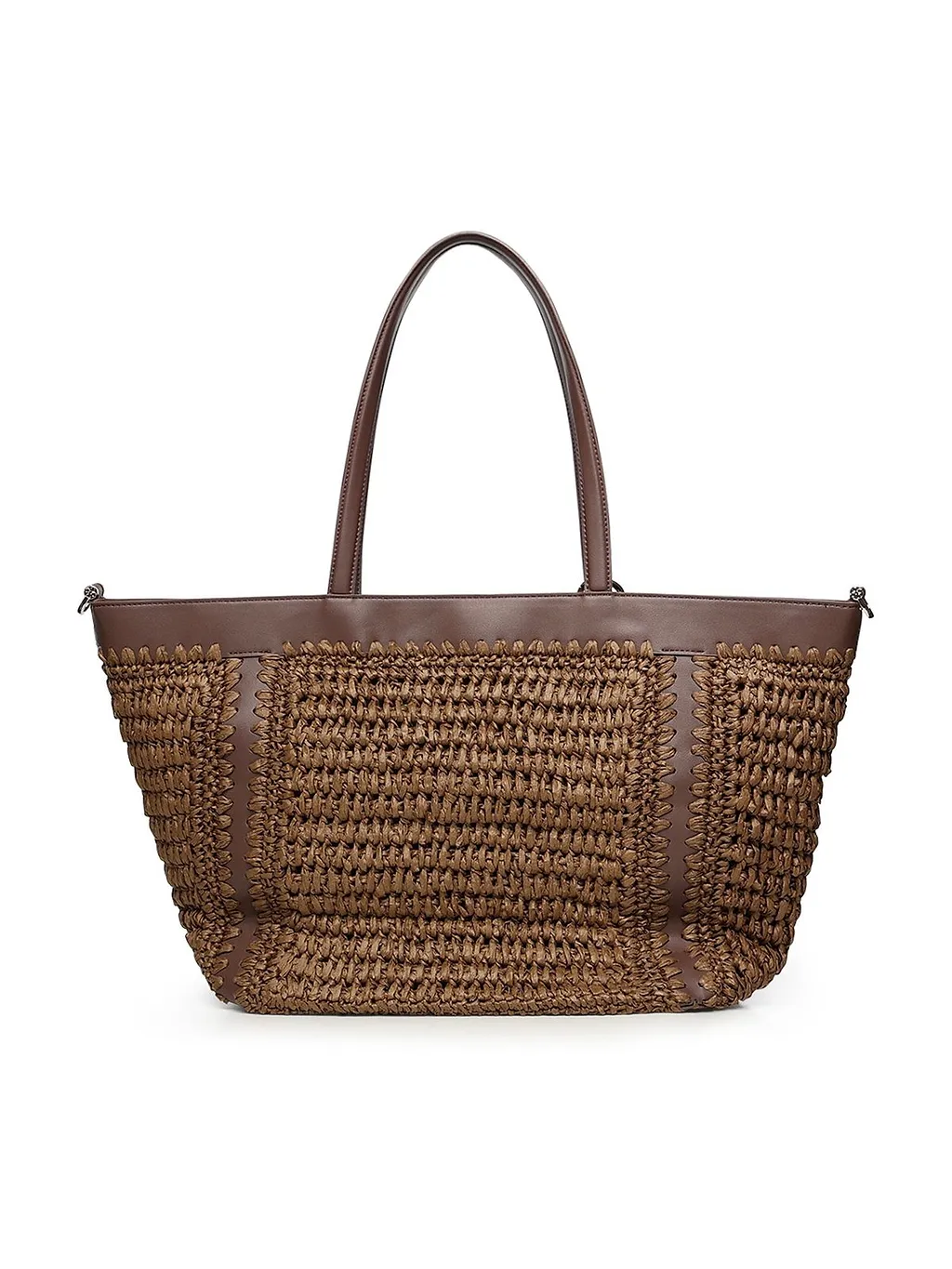 V73 Woven Panel Tote Bag