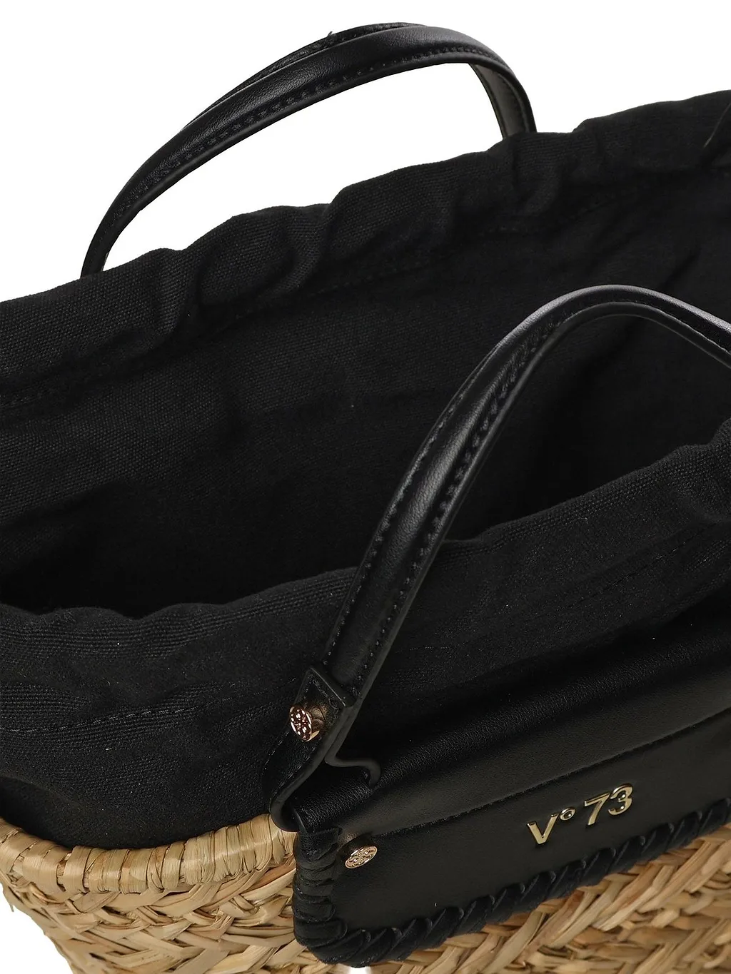 V73 Woven Drawstring Bucket Bag