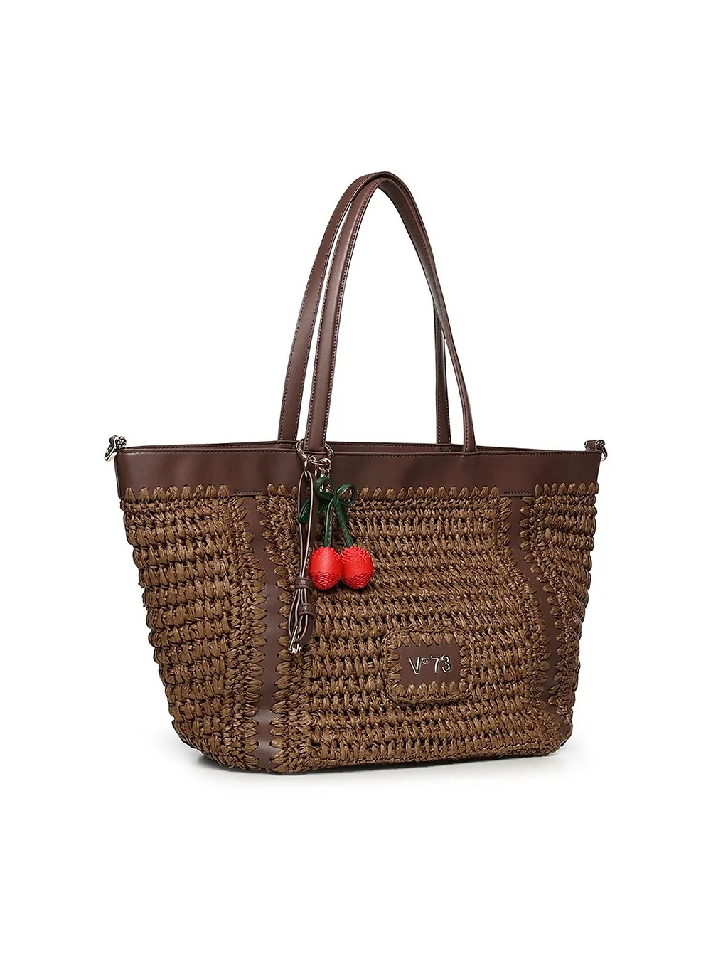 V73 Woven Panel Tote Bag