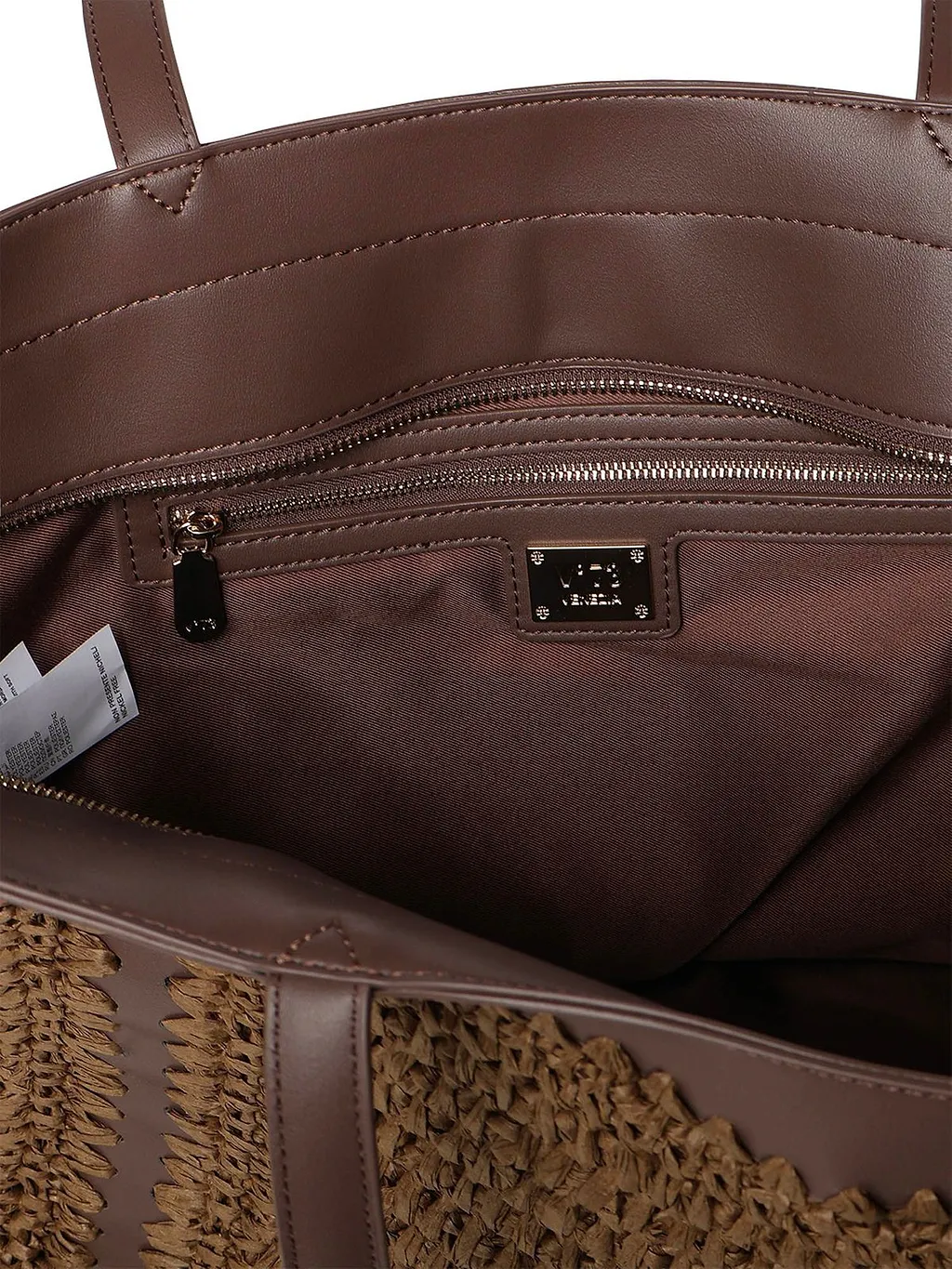 V73 Woven Panel Tote Bag