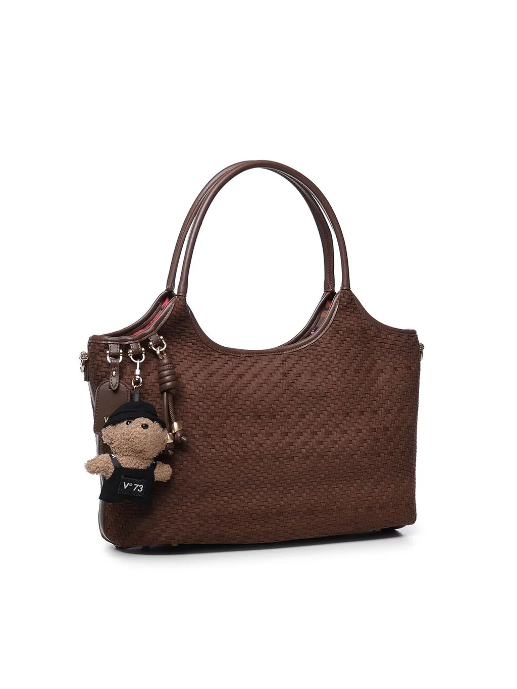 V73 Woven Effect Tote Bag