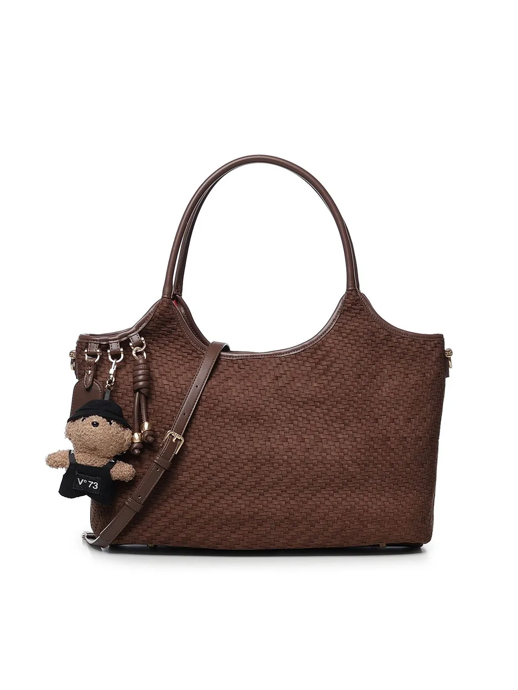 V73 Woven Effect Tote Bag