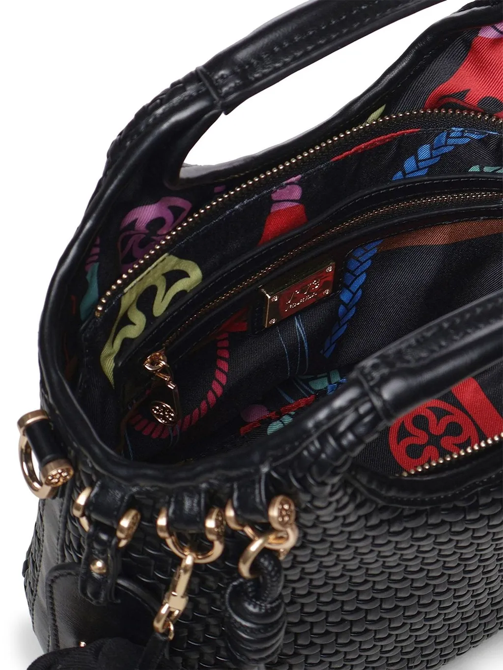 V73 Woven Teddy Charm Shoulder Bag