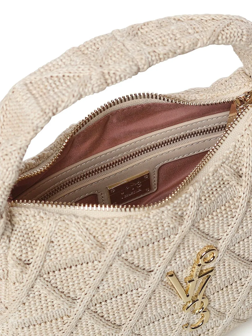 V73 Woven Top Handle Shoulder Bag