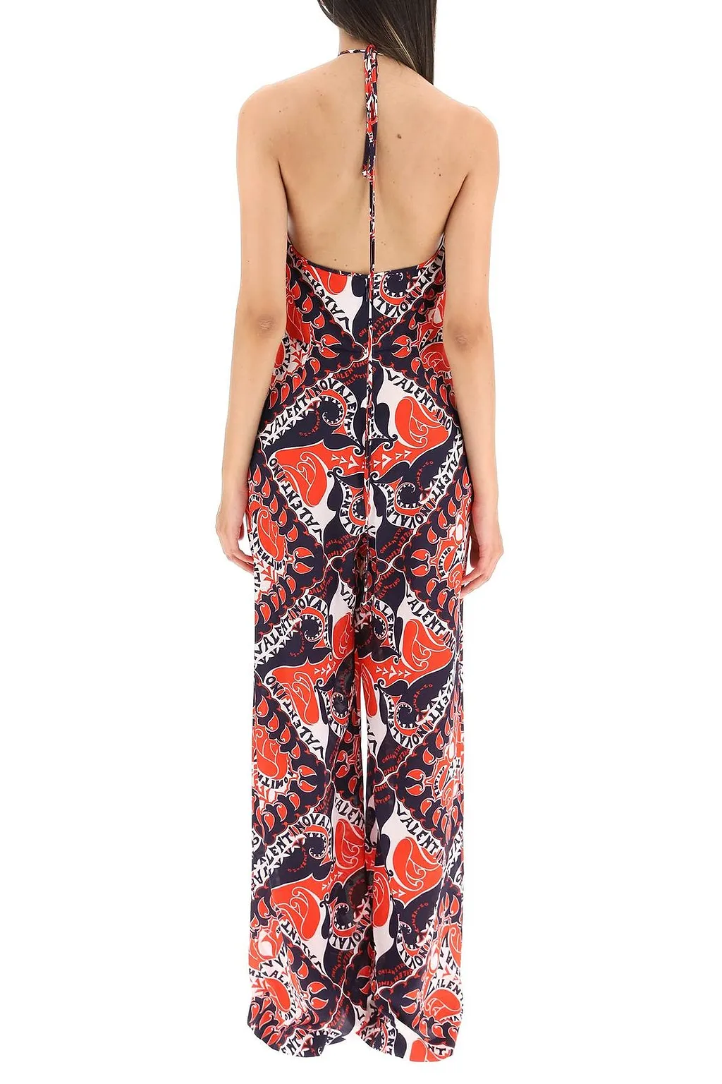 Valentino Archive Manifesto Bandana Printed Wide Leg Jumpsuit