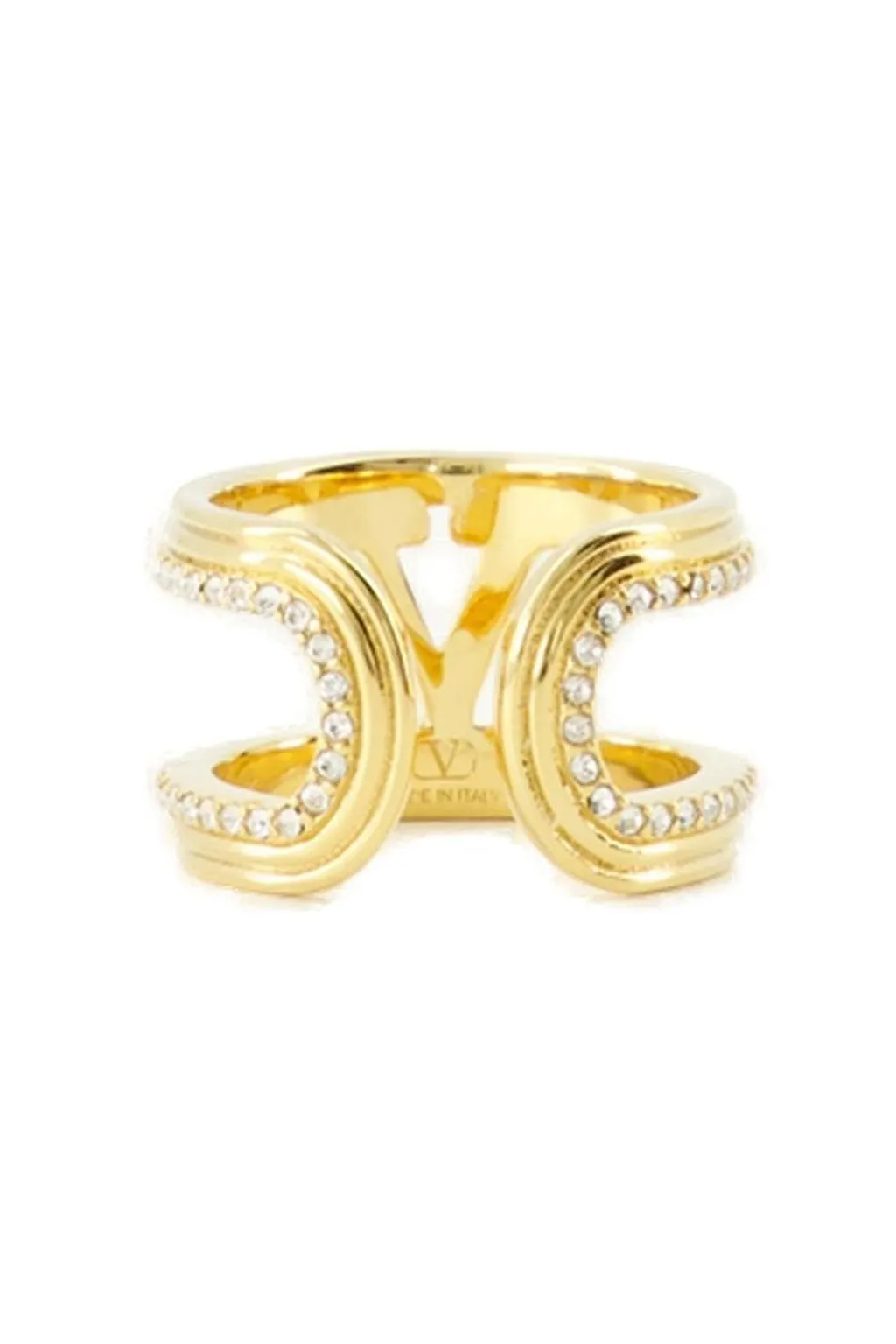 Valentino Embellished Ovalette Ring