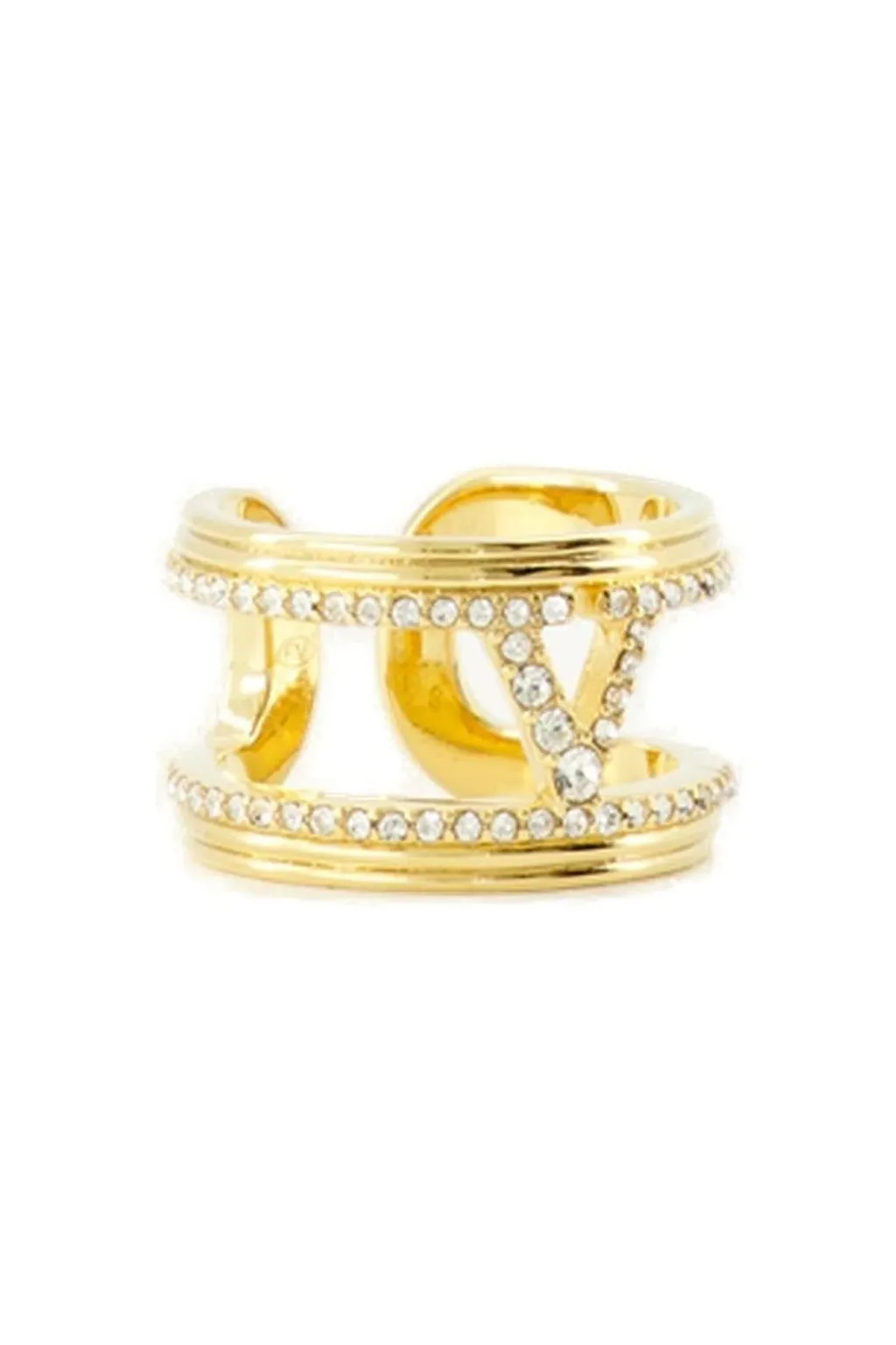 Valentino Embellished Ovalette Ring
