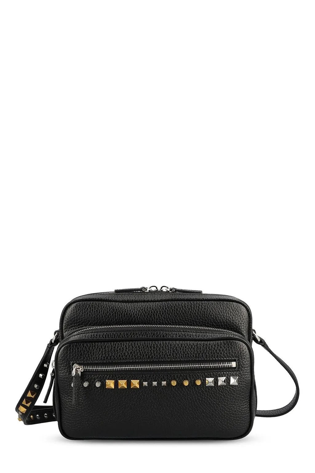 Valentino Garavani Rockstud Zip-Up Messenger Bag
