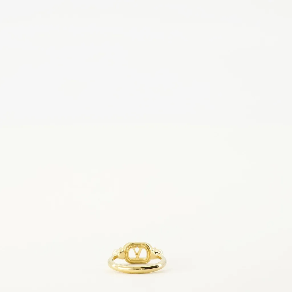 Valentino Ovalette Embellished Ring