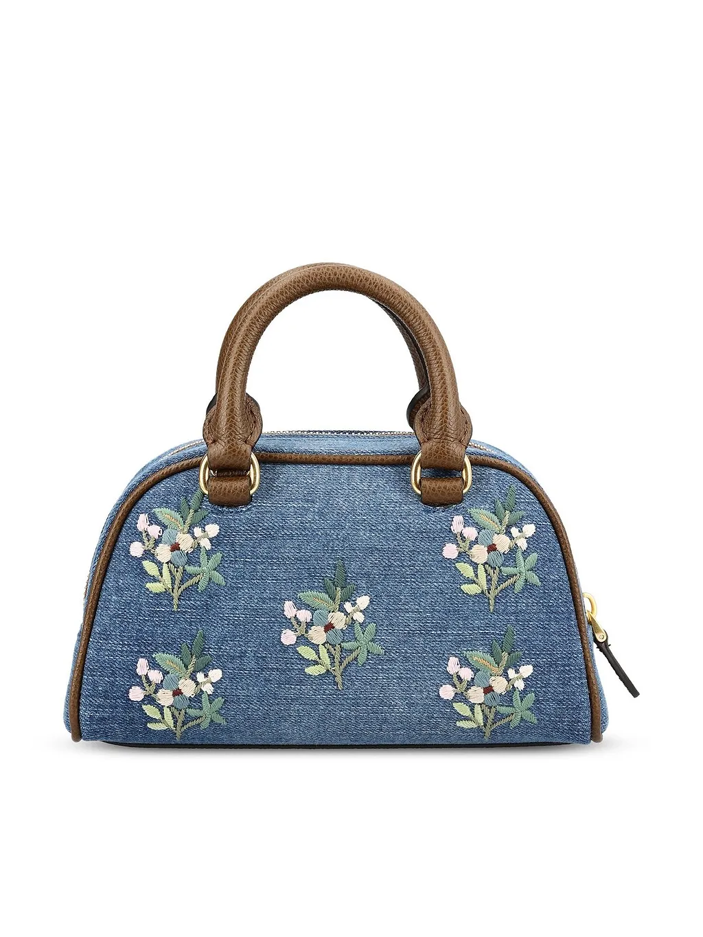 Valentino Vlogo Signature Denim Mini Top Handle Bag