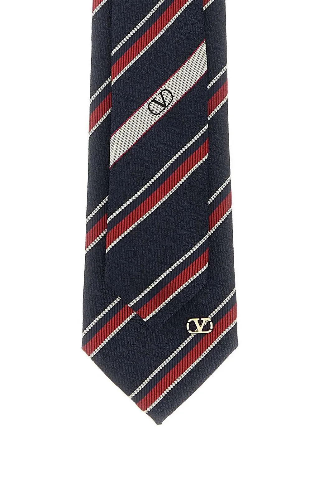 Valentino Vlogo Signature Striped Tie