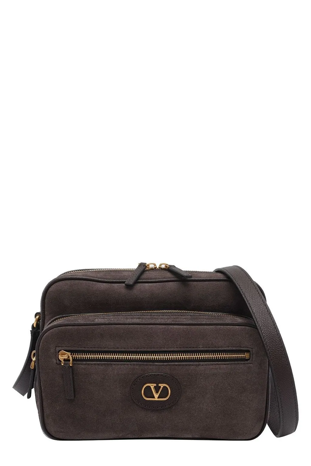 Valentino Vlogo Signature Zip-Up Messenger Bag
