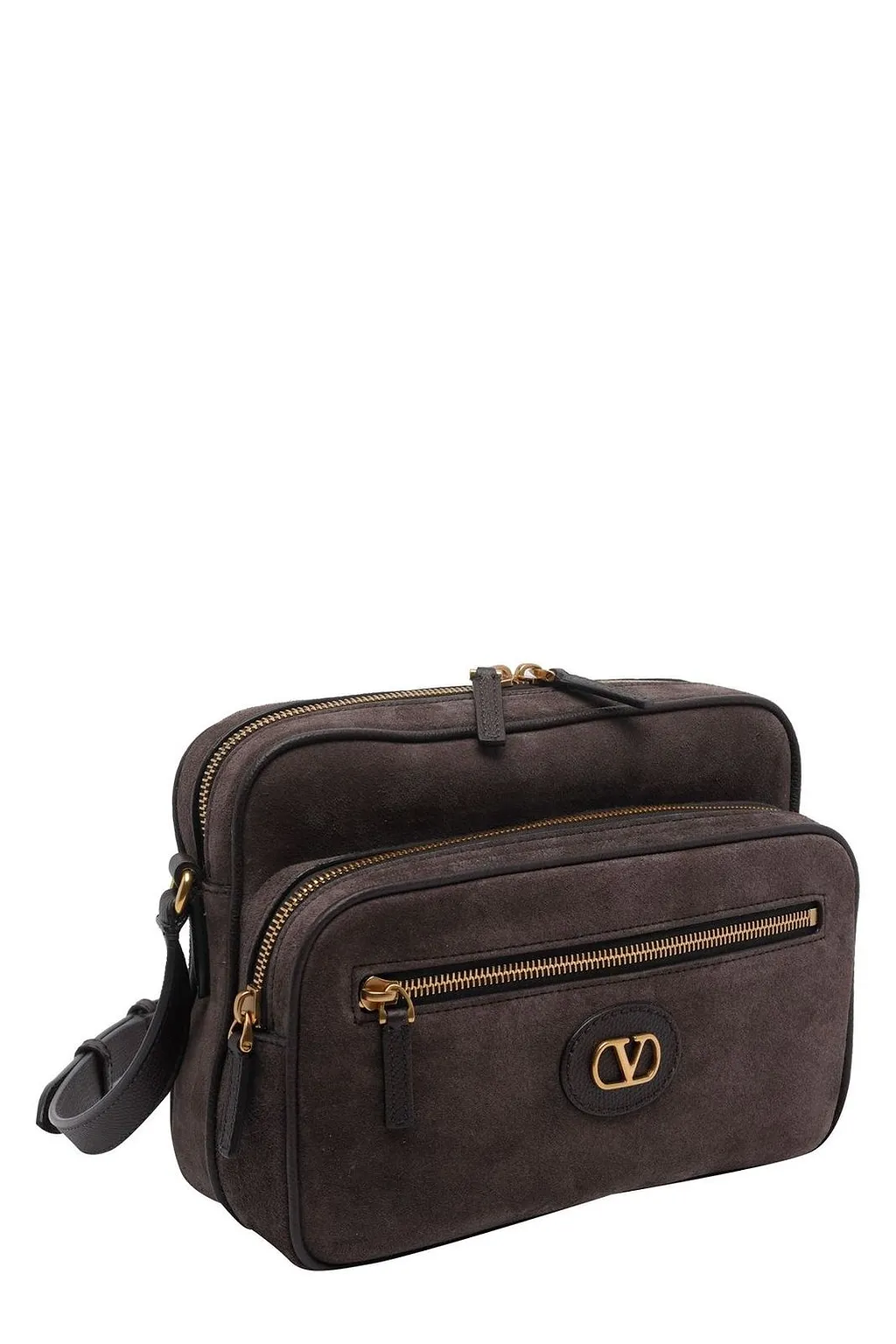 Valentino Vlogo Signature Zip-Up Messenger Bag