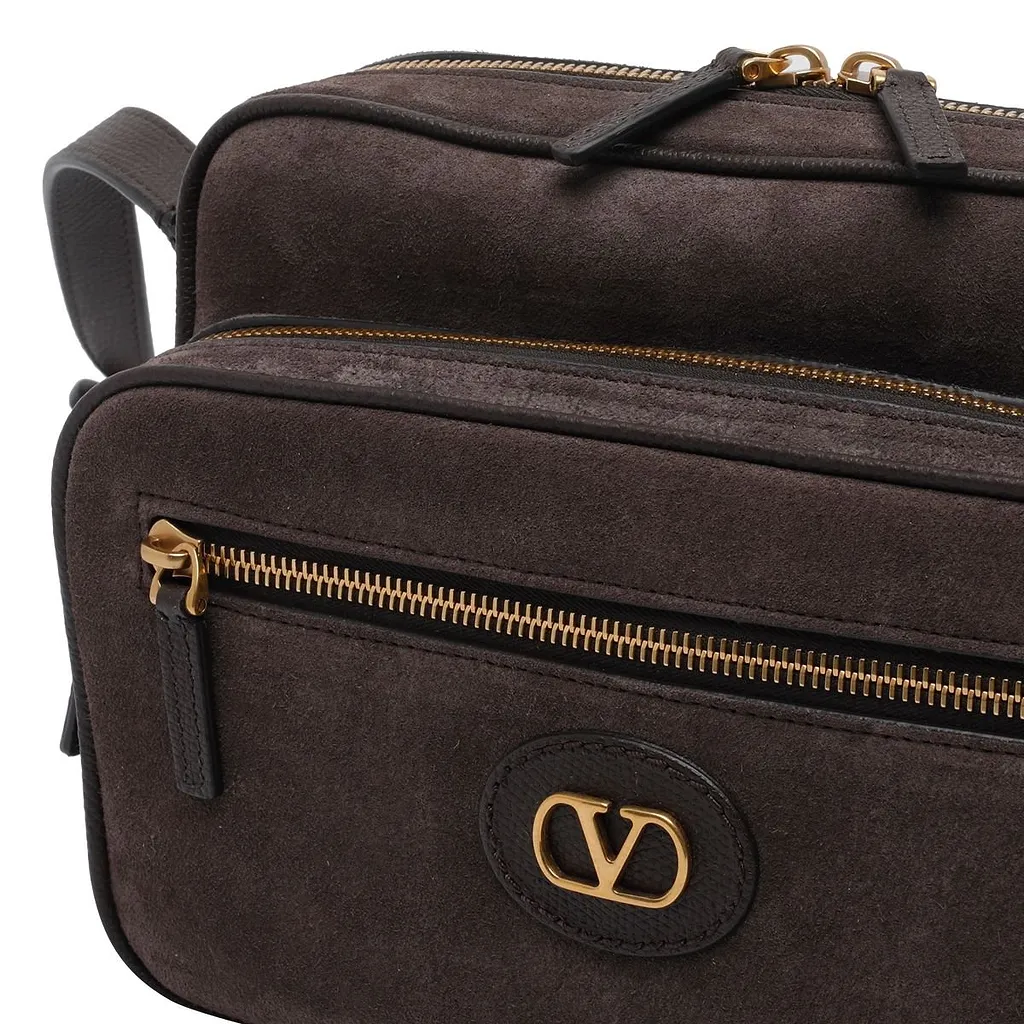 Valentino Vlogo Signature Zip-Up Messenger Bag