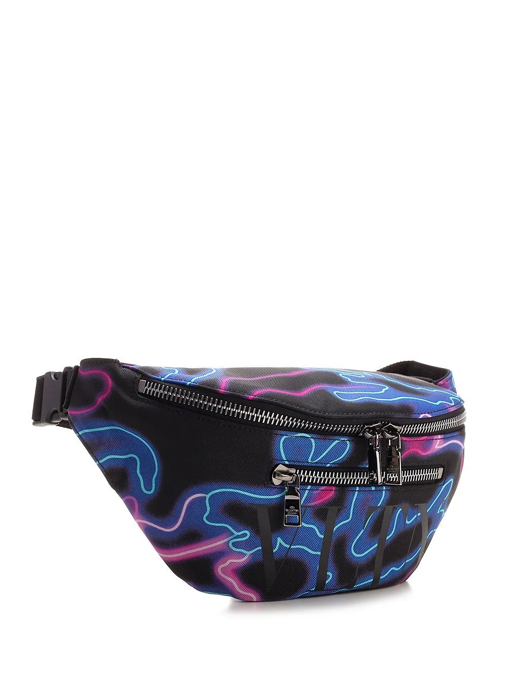 Valentino Vltn Logo Printed Camou Belt Bag