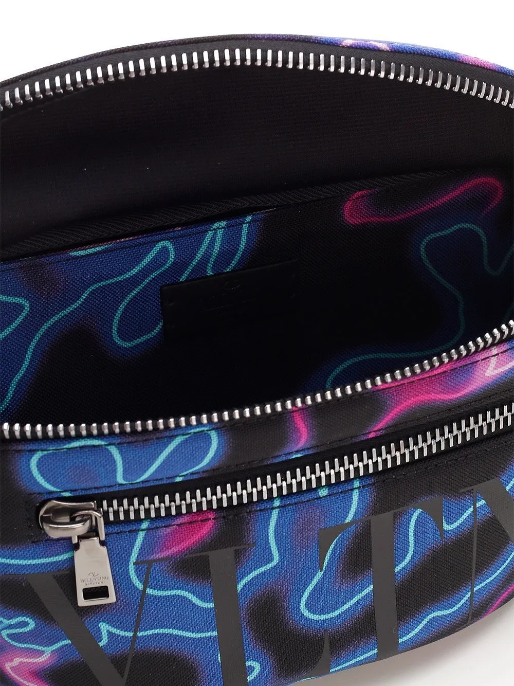Valentino Vltn Logo Printed Camou Belt Bag