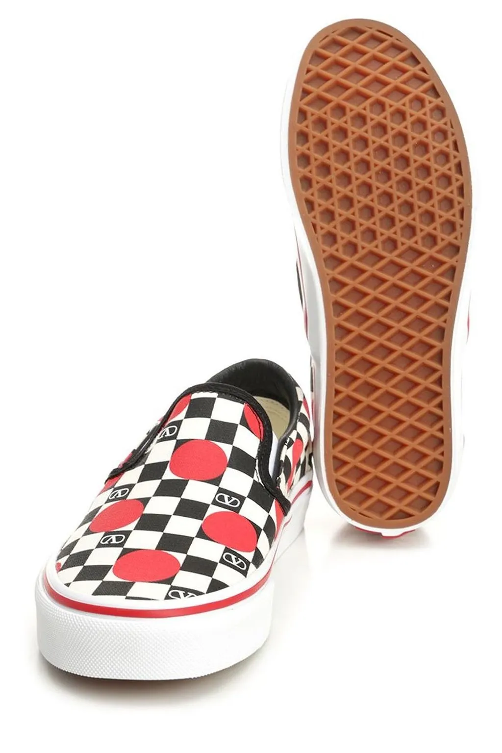 Valentino Garavani X Vans Checkerboard Printed Slip-On Sneakers