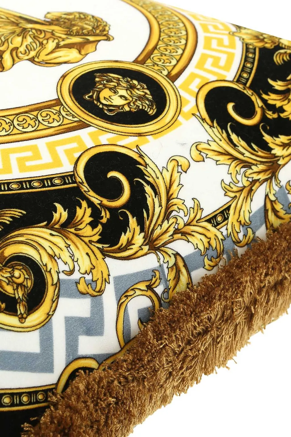 Versace Barocco Printed Fringed Cushion