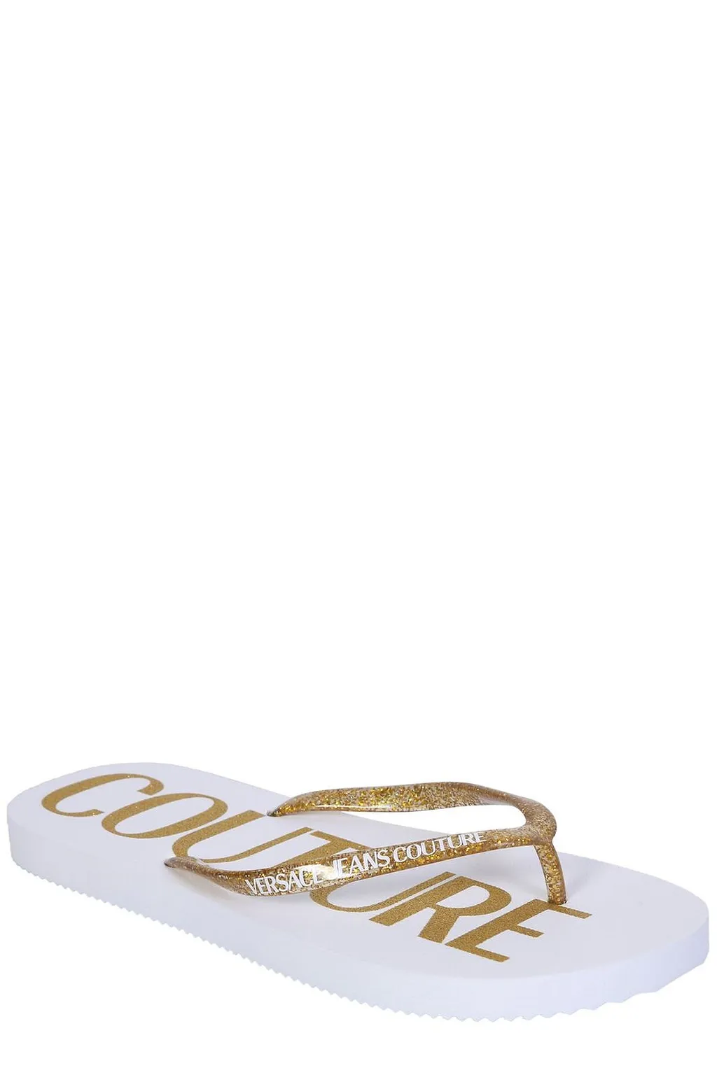 Versace Jeans Couture Logo Printed Thong Sandals
