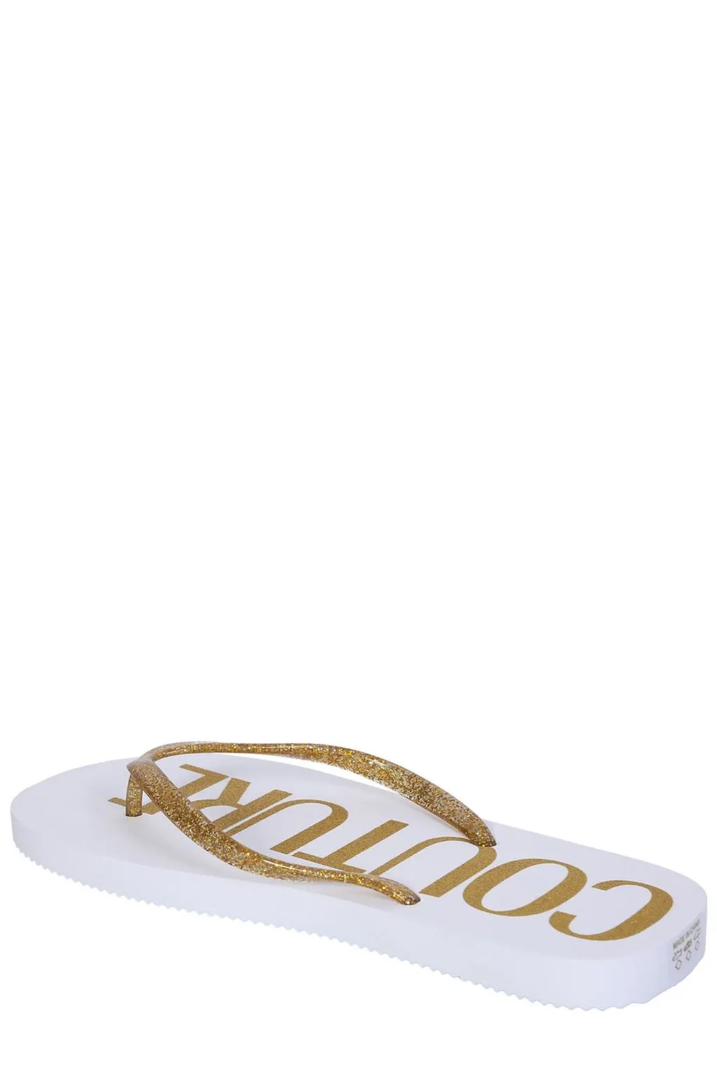 Versace Jeans Couture Logo Printed Thong Sandals