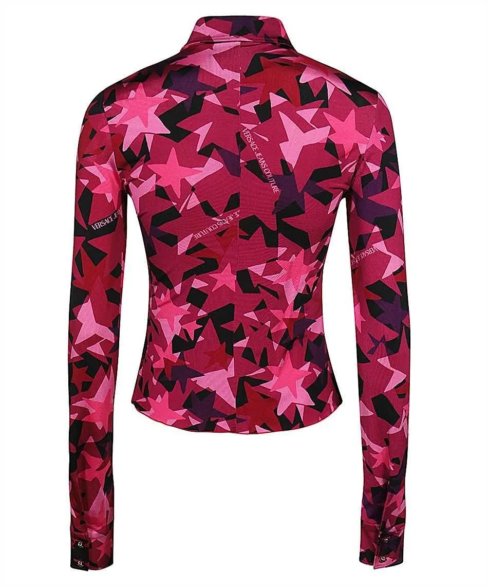 Versace Jeans Couture Star-Printed Long Sleeved Shirt