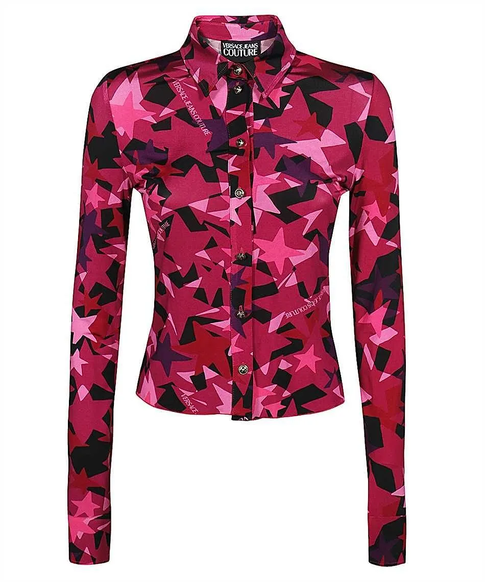 Versace Jeans Couture Star-Printed Long Sleeved Shirt