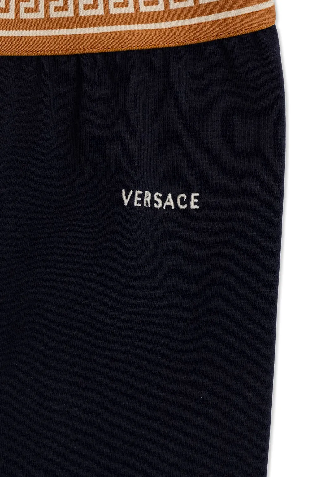 Versace Kids Logo Waist Leggings Pants