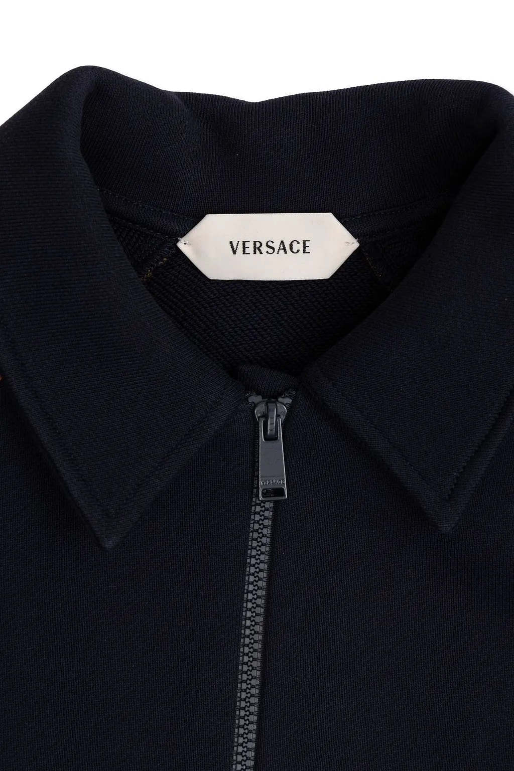 Versace Kids Logo Trim Zip Sweatshirt