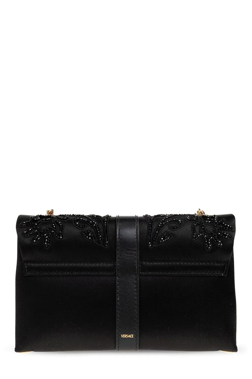Versace Kleio Embroidered Satin Mini Crossbody Bag
