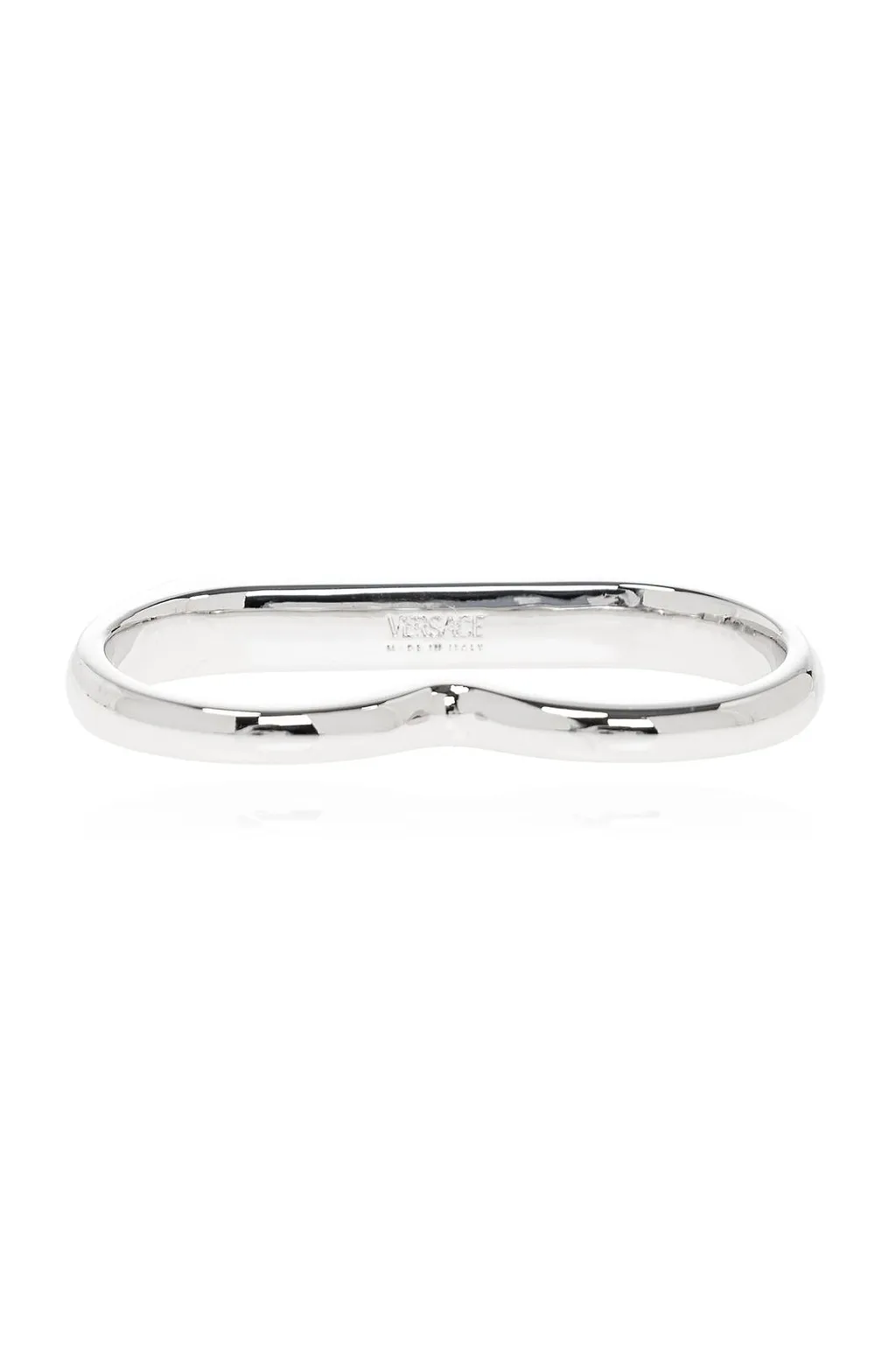 Versace Logo-Engraved Two Finger Ring