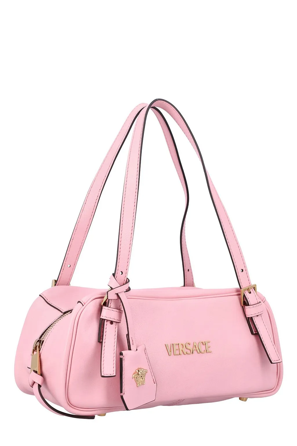 Versace Logo-Lettering Zipped Shoulder Bag