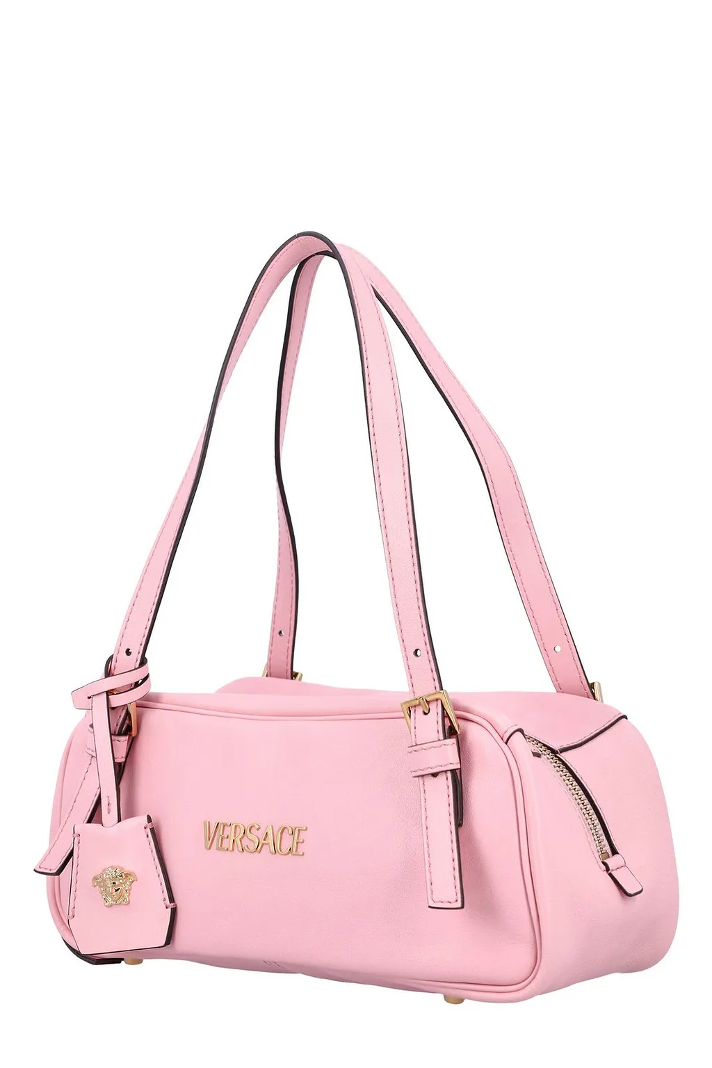 Versace Logo-Lettering Zipped Shoulder Bag