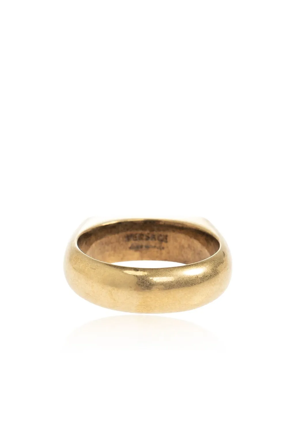 Versace Logo Plaque Signet Ring