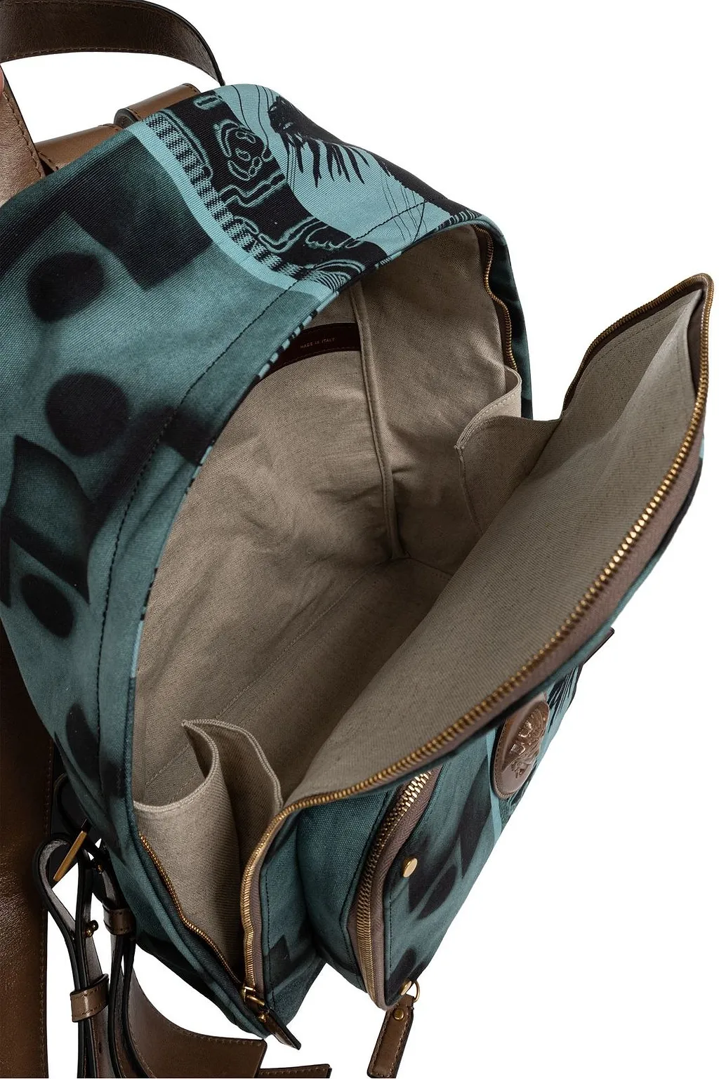 Versace Lou Palm Print Backpack