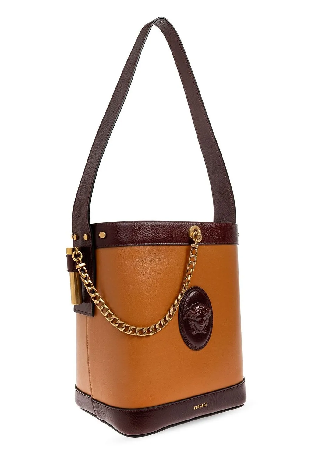 Versace Pivot Small Bucket Bag
