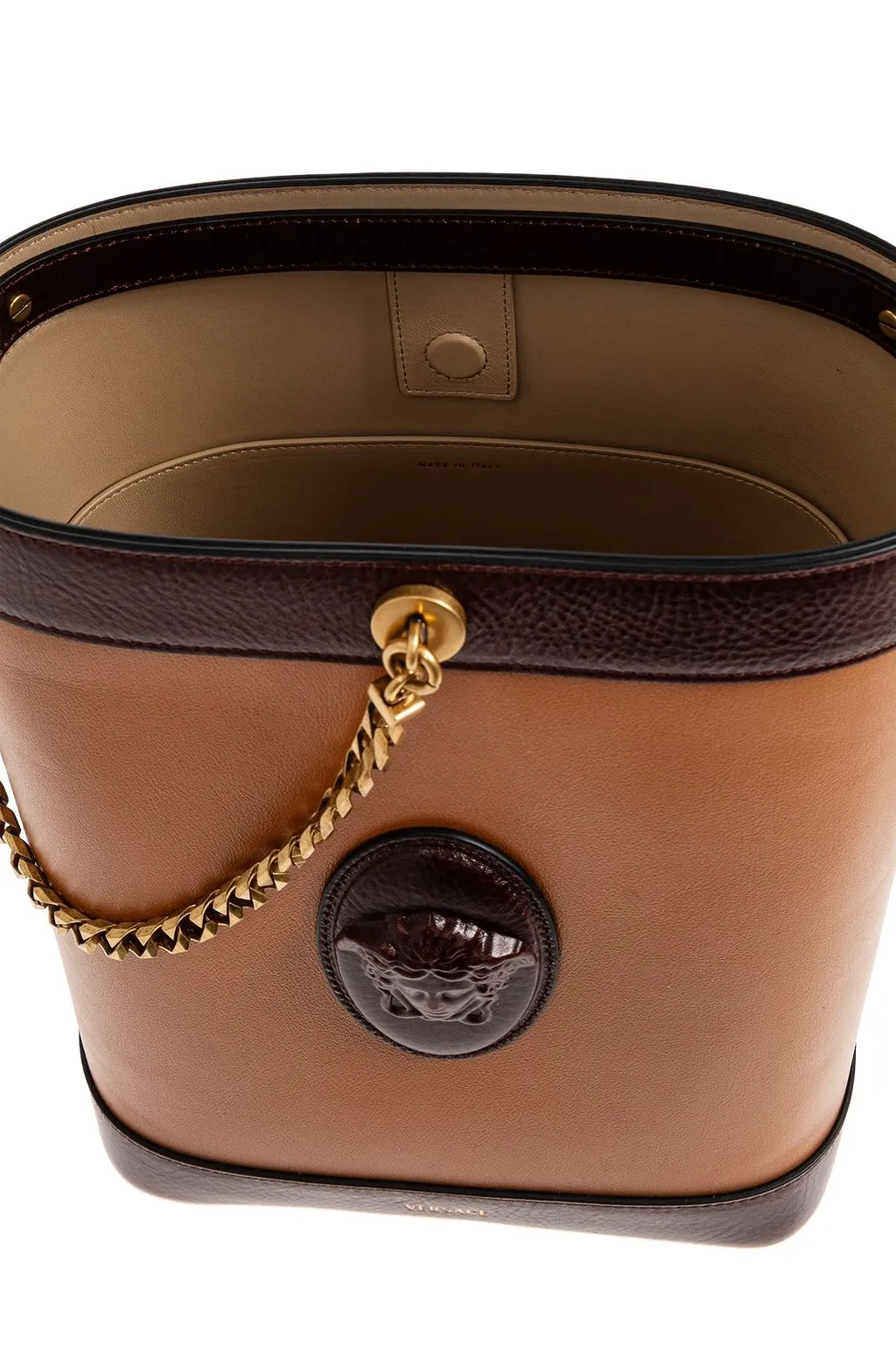 Versace Pivot Small Bucket Bag