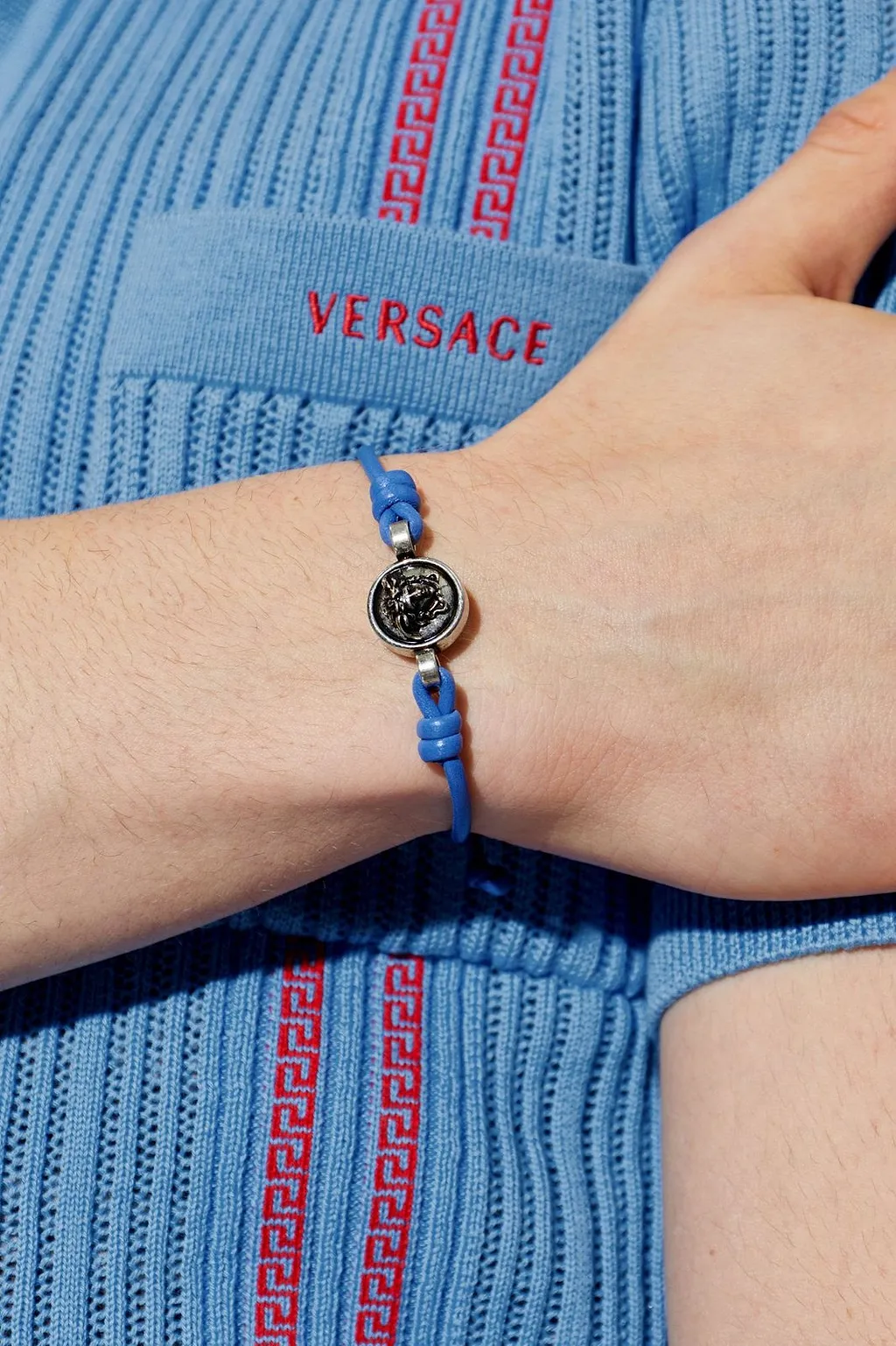 Versace Medusa Leather Bracelet