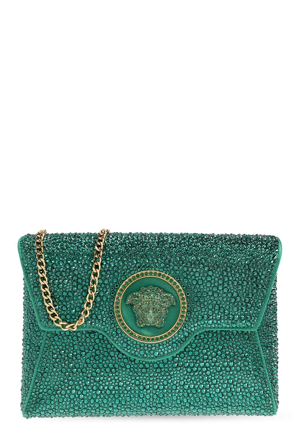 Versace Medusa Plaque Embellished Clutch Bag