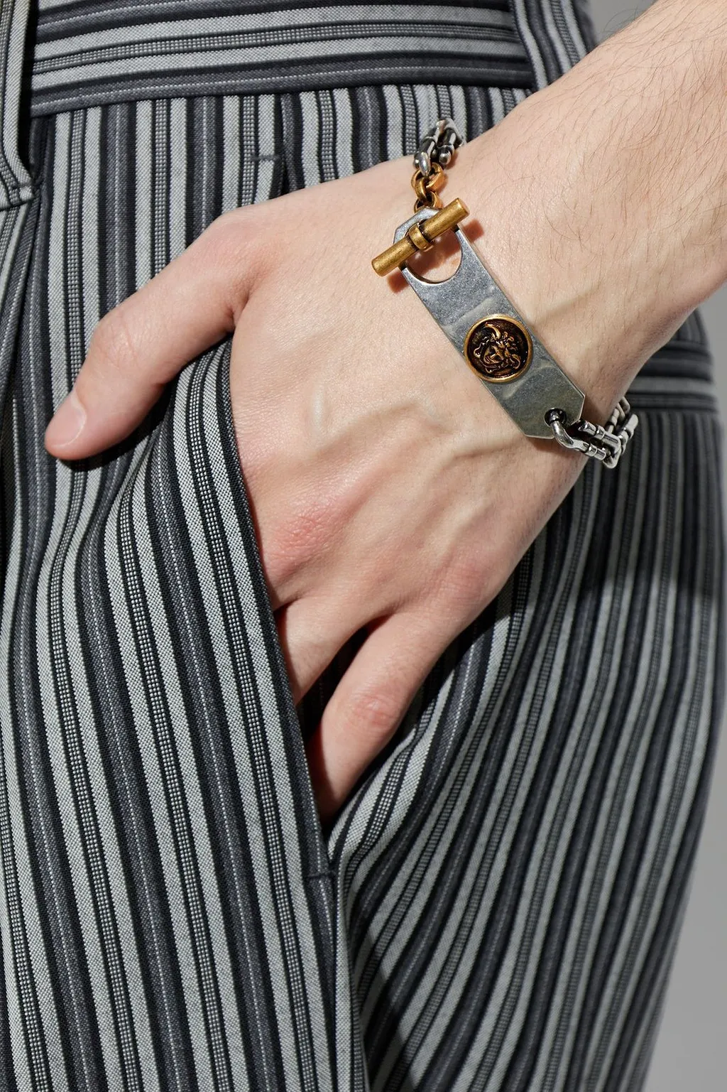 Versace Medusa Plaque Chain Bracelet