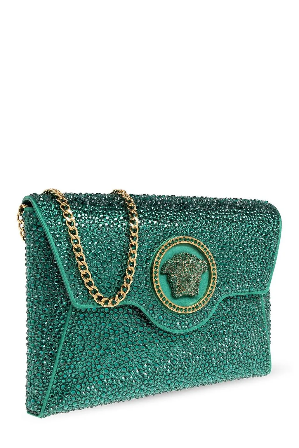 Versace Medusa Plaque Embellished Clutch Bag