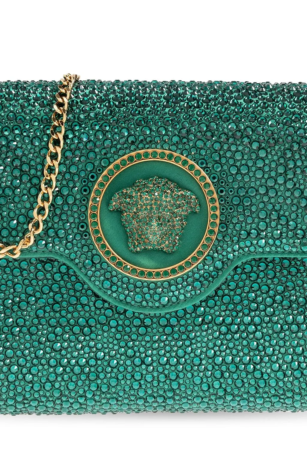 Versace Medusa Plaque Embellished Clutch Bag