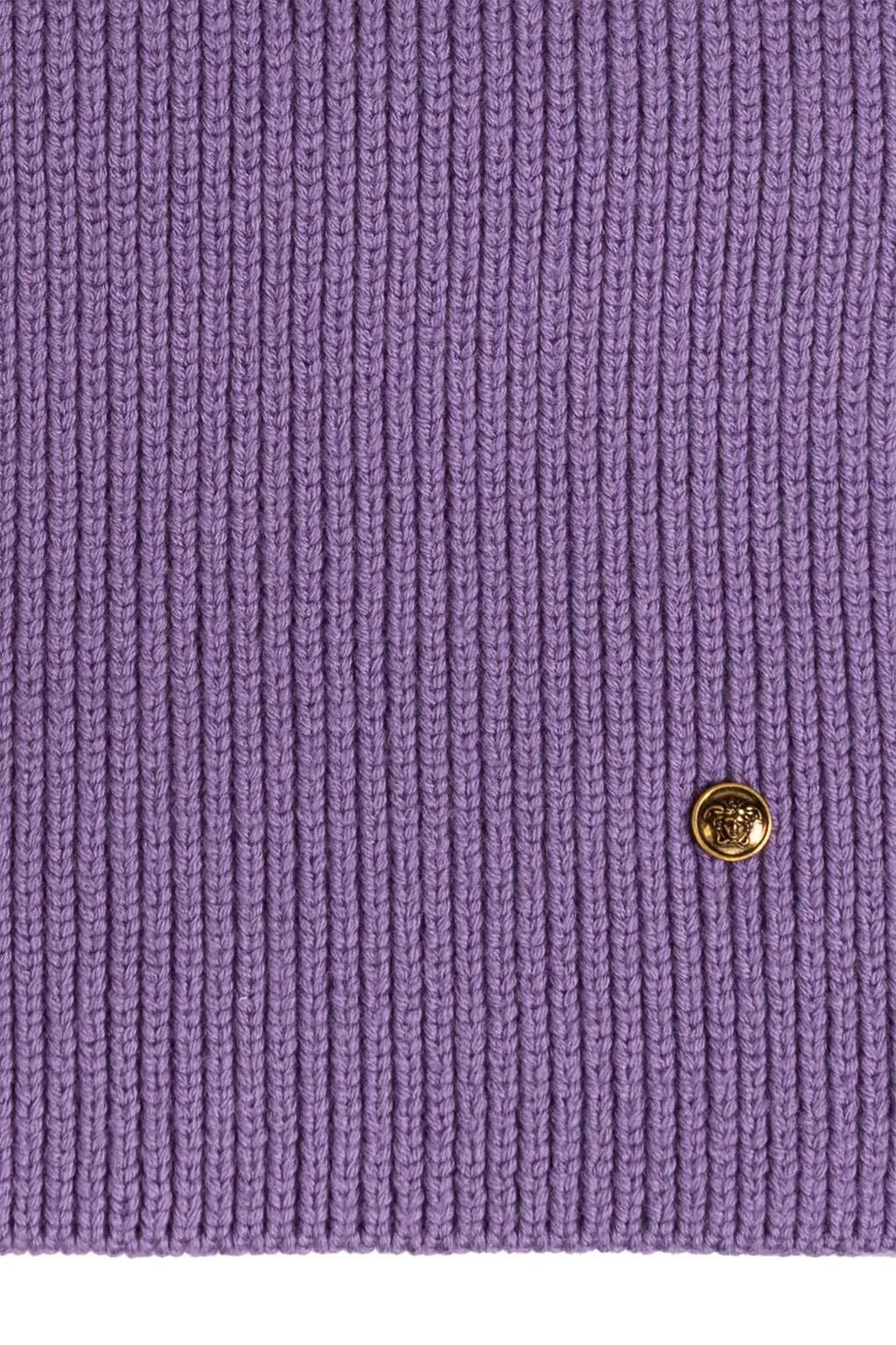 Versace Medusa-Plaque Ribbed Scarf